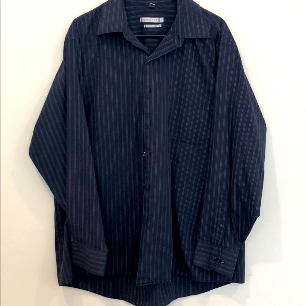 LAST CALL Geoffrey Beene | Navy Blue Dress Shirt
